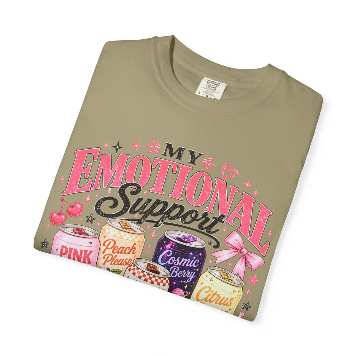 Emotional Support Energy Drinks T-Shirt — Vintage Candy Soda Graphic Tee