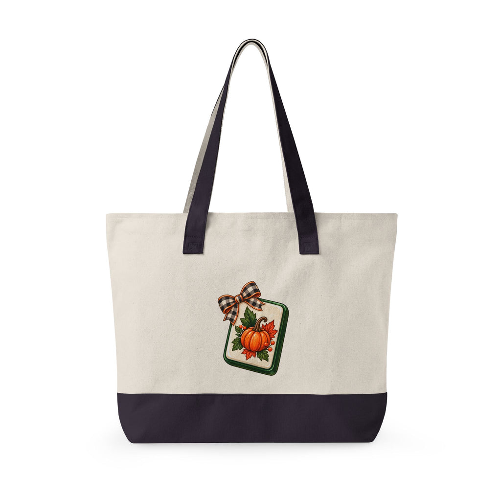 Fall Canvas Mahjong Zippered Tote