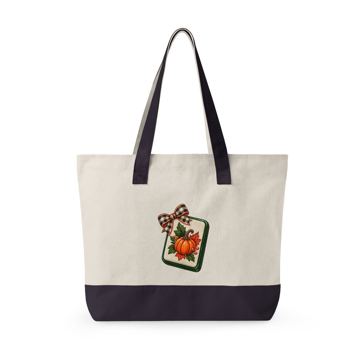 Fall Canvas Mahjong Zippered Tote