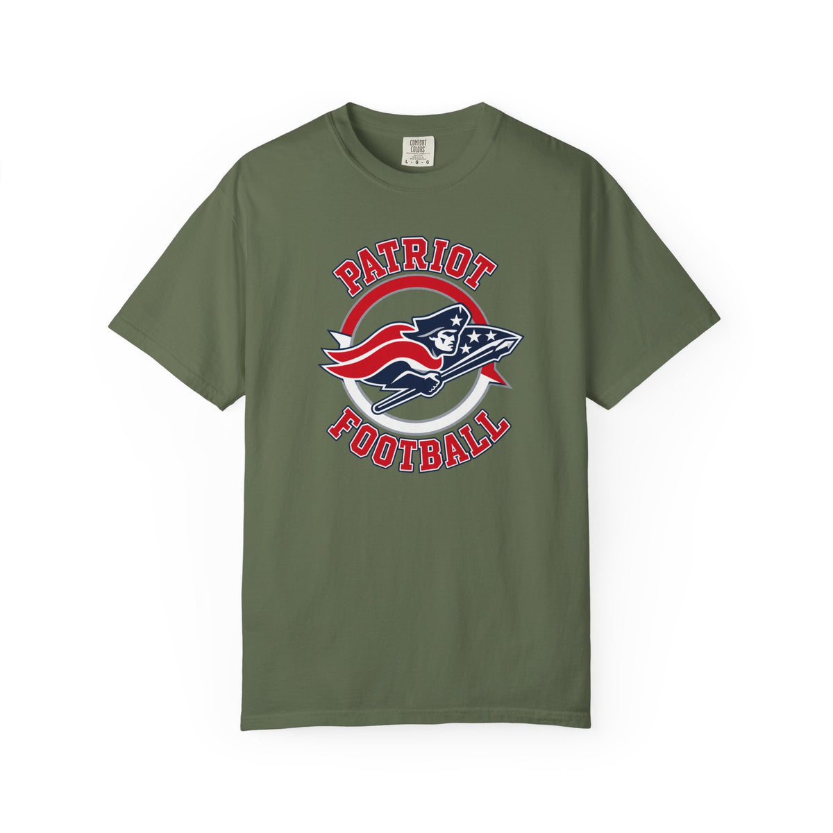 Patriot Football Tee — Vintage American Flag Helmet Crewneck