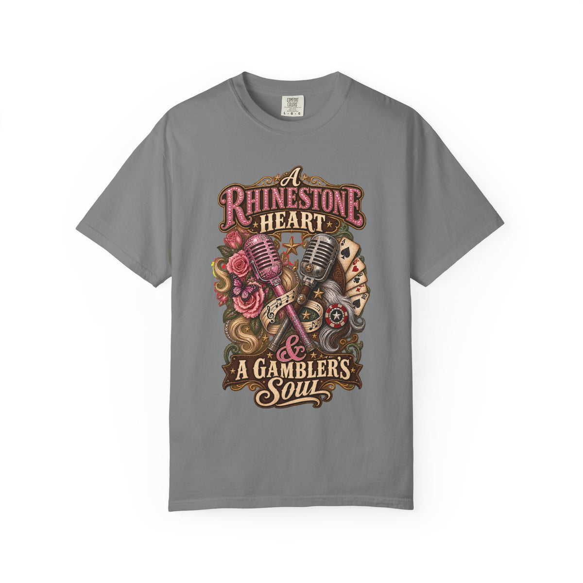 Rhinestone Heart Country Girl T-Shirt Memorial Dolly