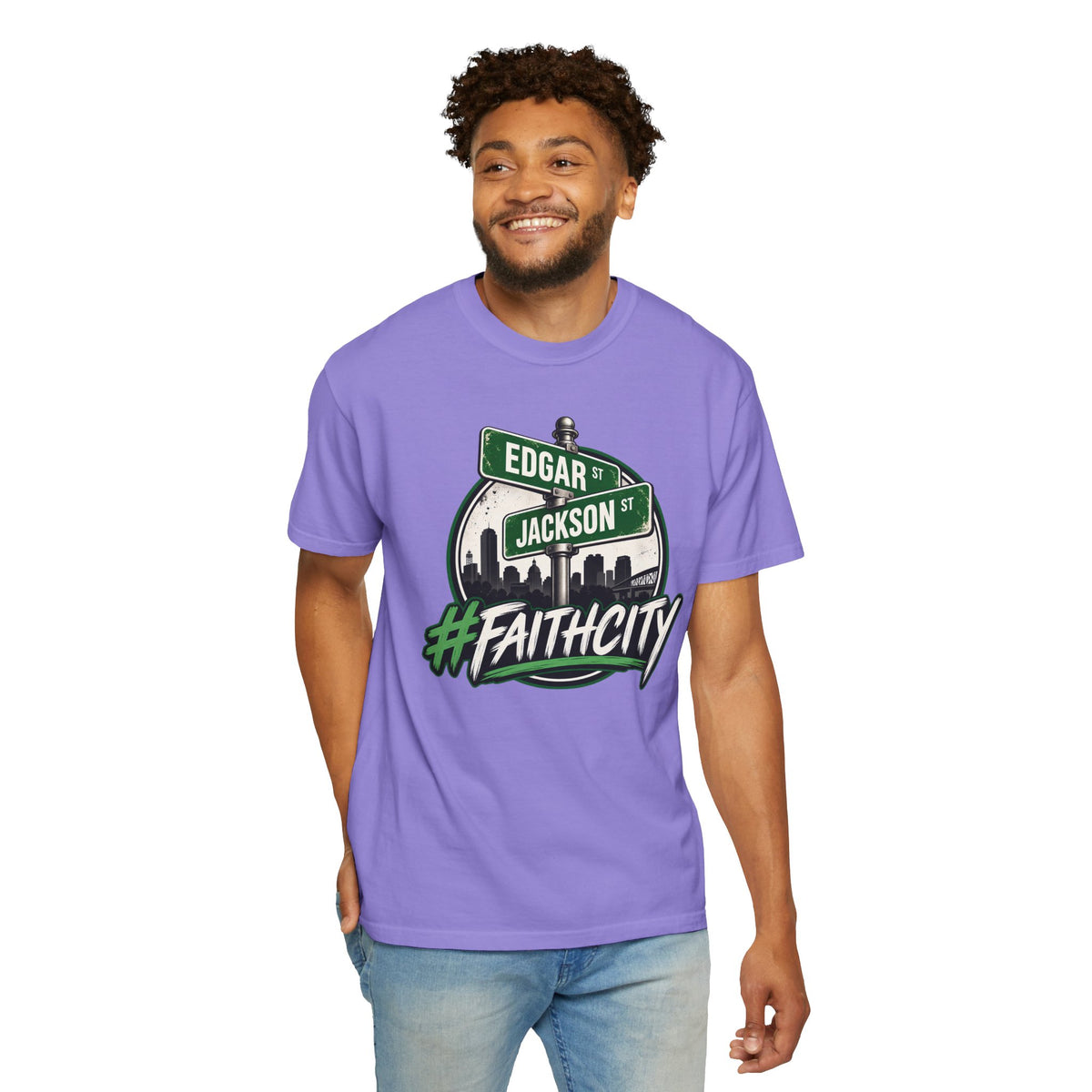 FaithCity Edgar Jackson Street Sign Skyline Tee