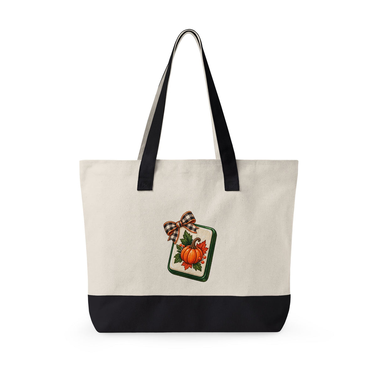 Fall Canvas Mahjong Zippered Tote