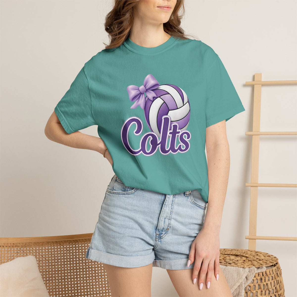 Colts Volleyball Purple Tee