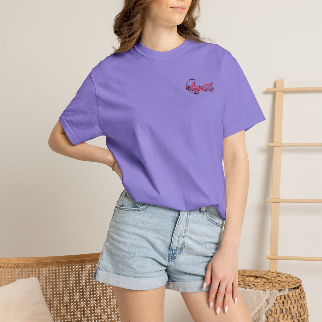 911 Dispatch Pink Ribbon T‑Shirt — Breast Cancer Awareness Dispatcher Tee