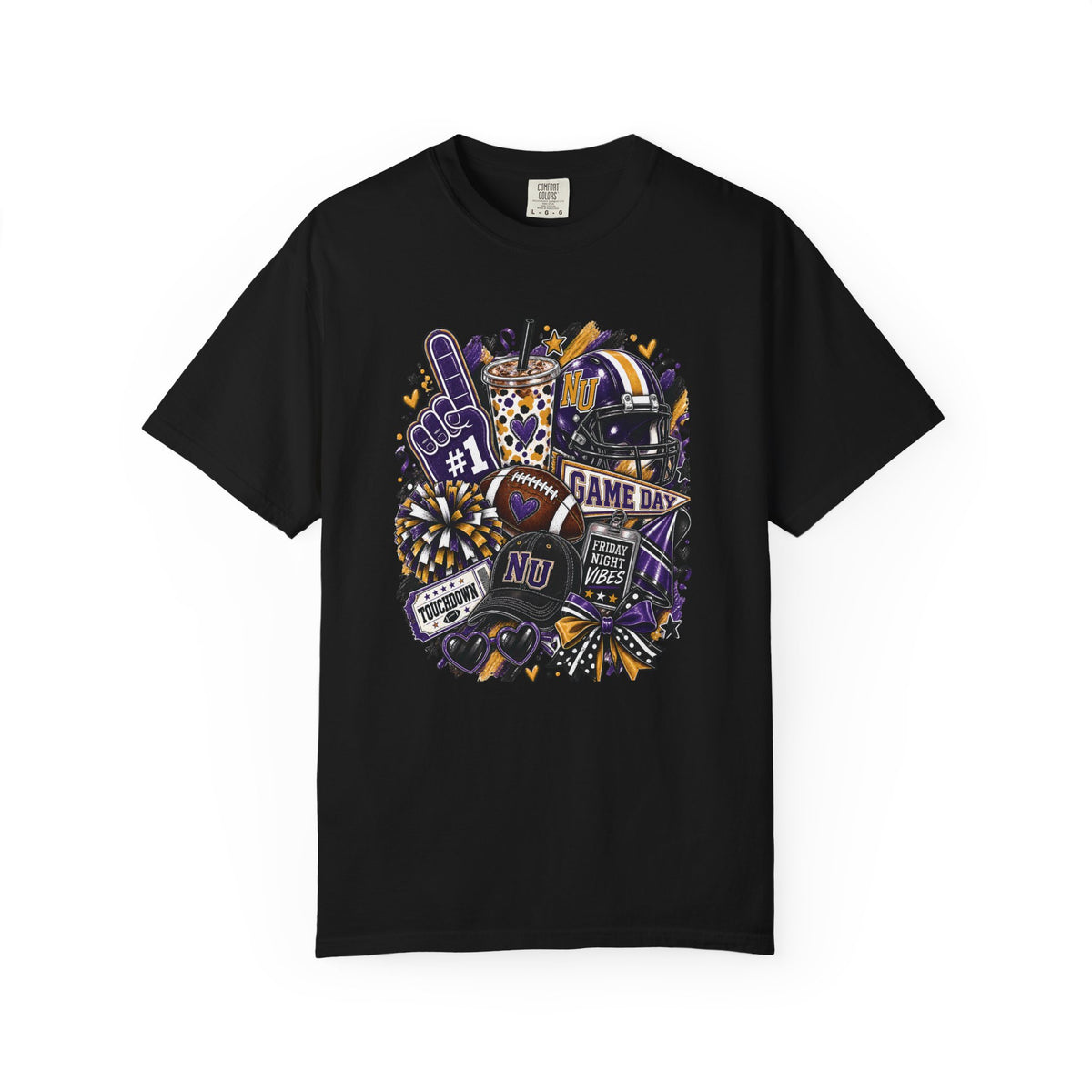 Game Day Football NU Tiger Fan Tee