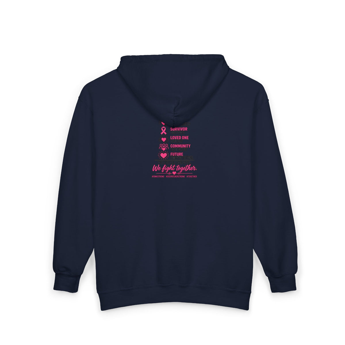 Full Zip Hoodie Pink Breast Cancer Support