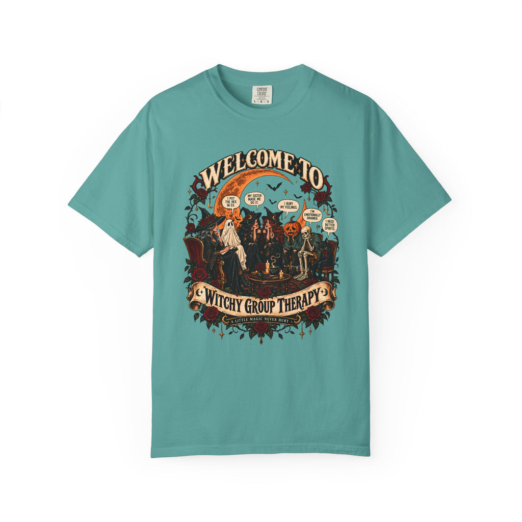 Witchy Group Therapy T-Shirt — "Welcome to Witchy Group Therapy" Retro Halloween Tee