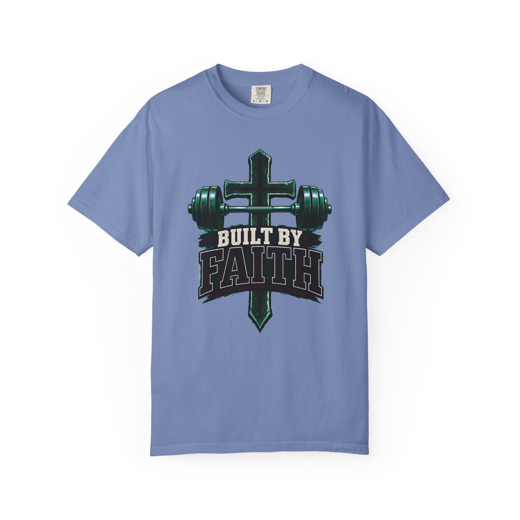 Built by Faith Cross & Barbell T-Shirt