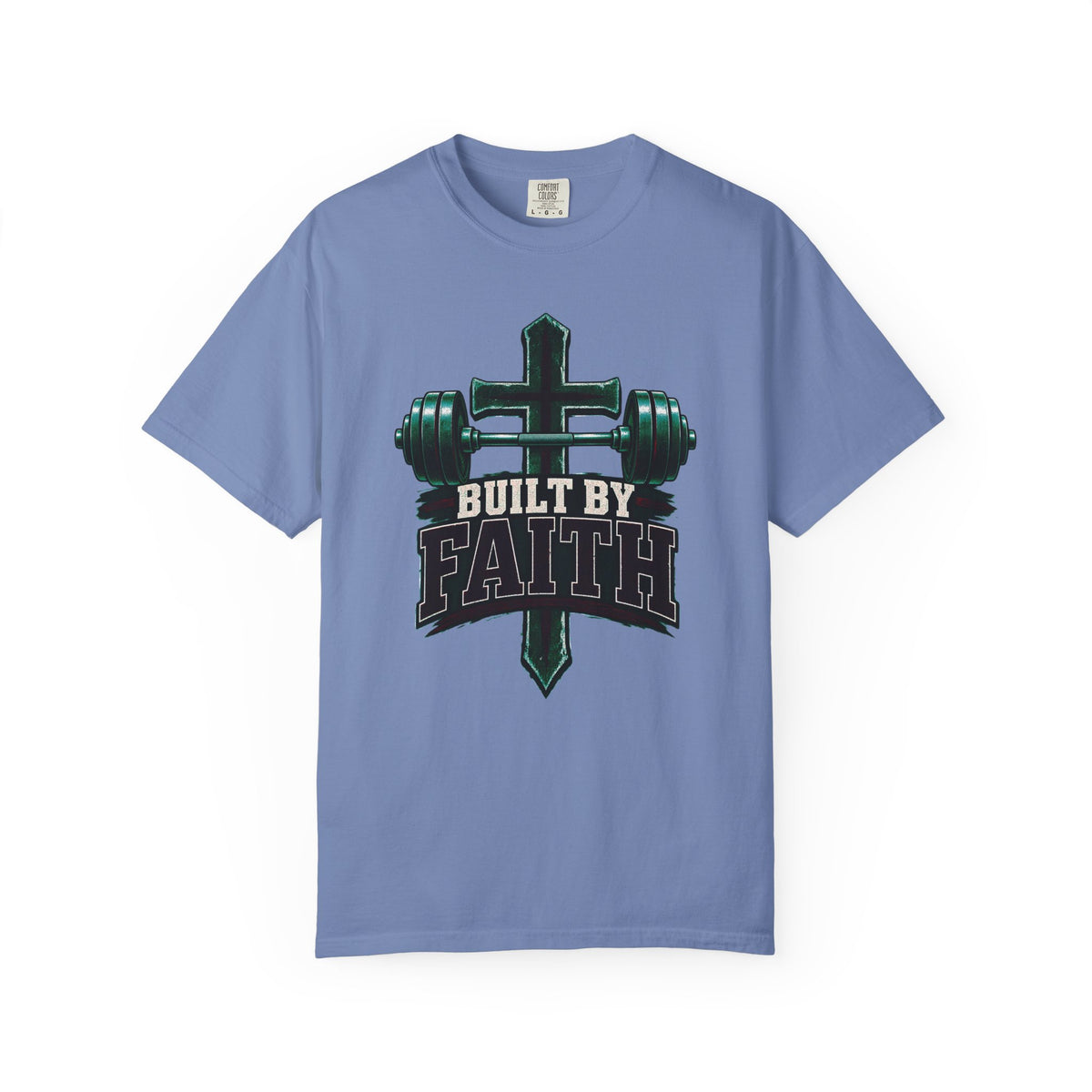 Built by Faith Cross & Barbell T-Shirt