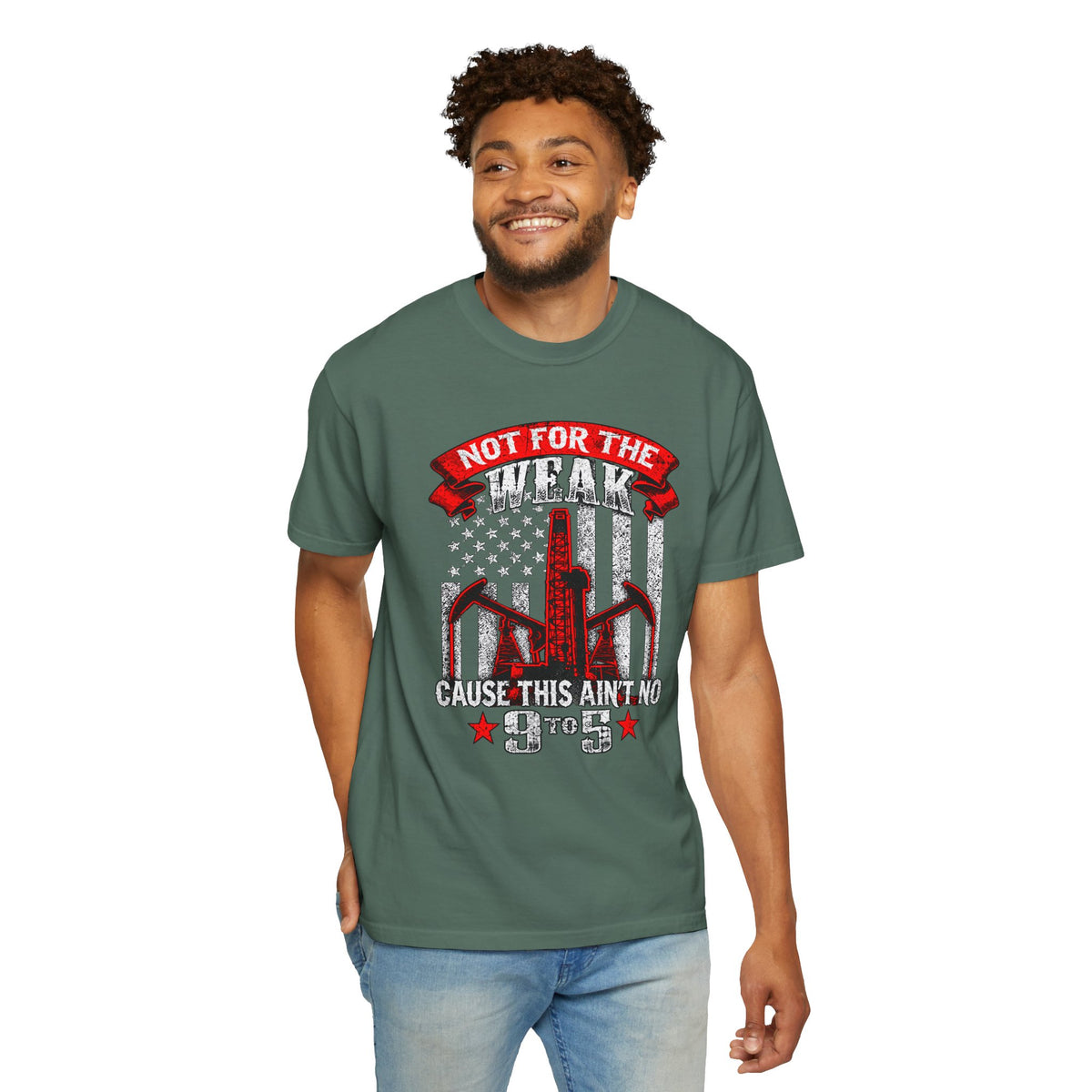 Funny Oilfield TShirt Flag Not 9 to 5