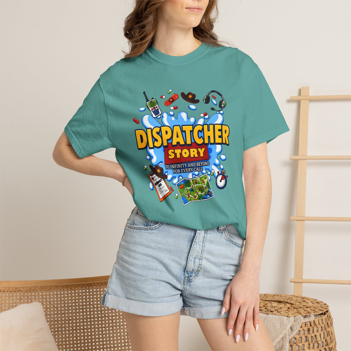 Dispatcher Story TShirt 911 Dispatcher Rescue Radio Call Center Tee