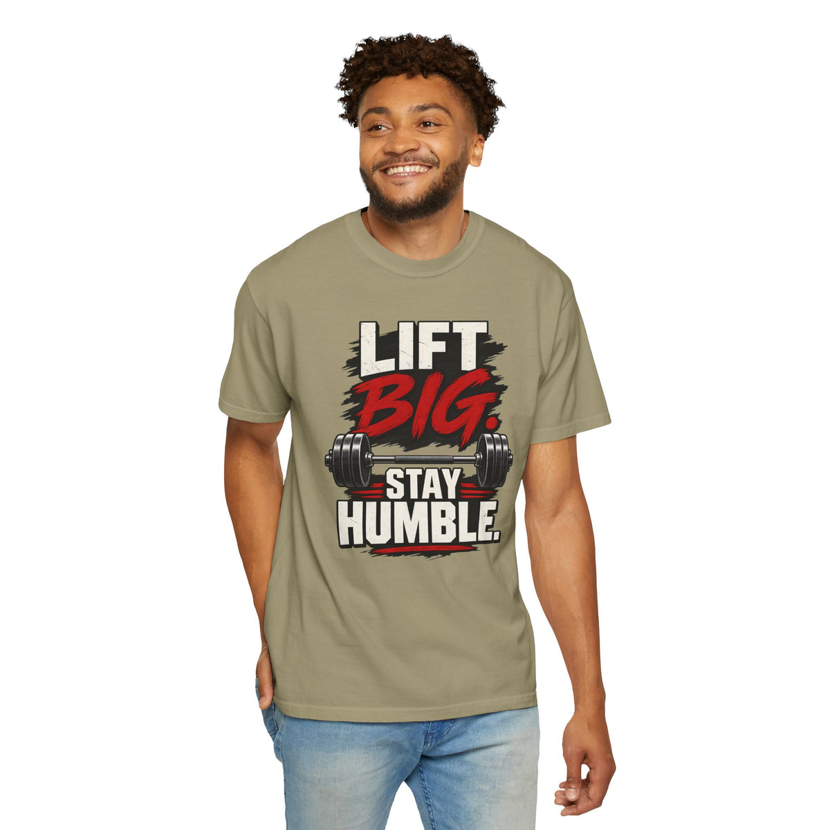 Lift Big Stay Humble TShirt Motivational Gym Workout Tee