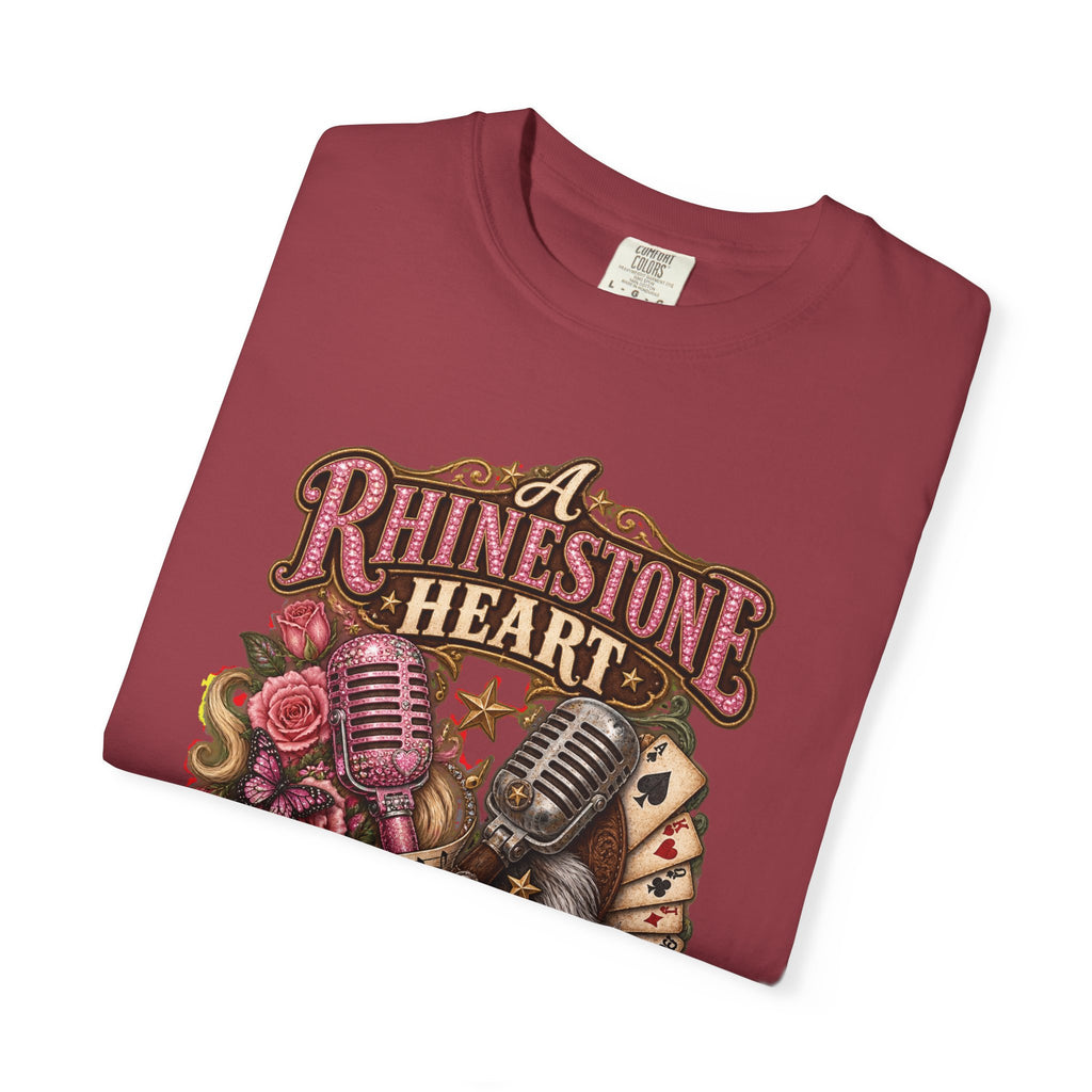 Rhinestone Heart Country Girl T-Shirt Memorial Dolly
