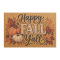 Happy Fall Yall Doormat Autumn Pumpkin Welcome Mat