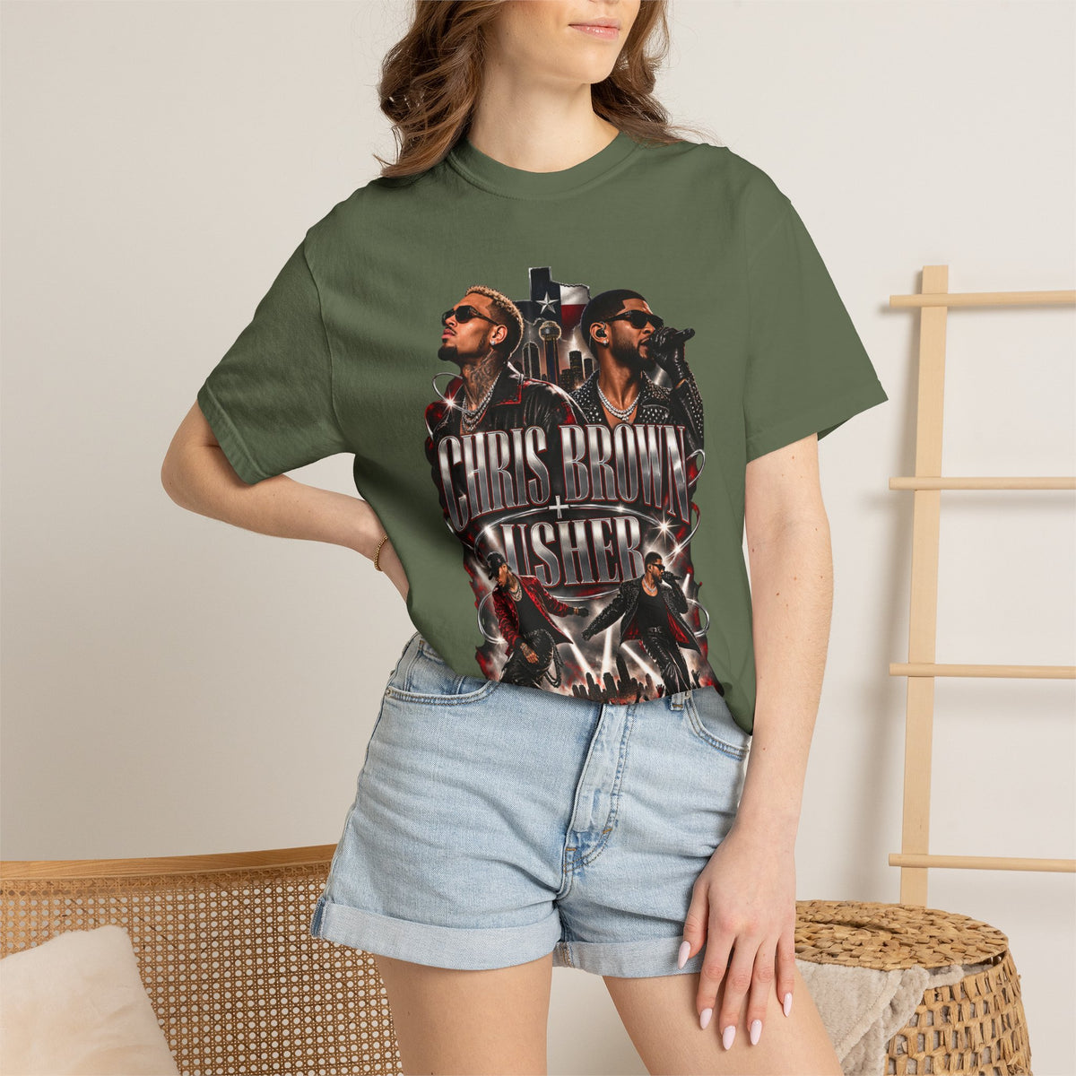 Chris Brown & Usher Concert Tee — Retro R&B Graphic T-Shirt