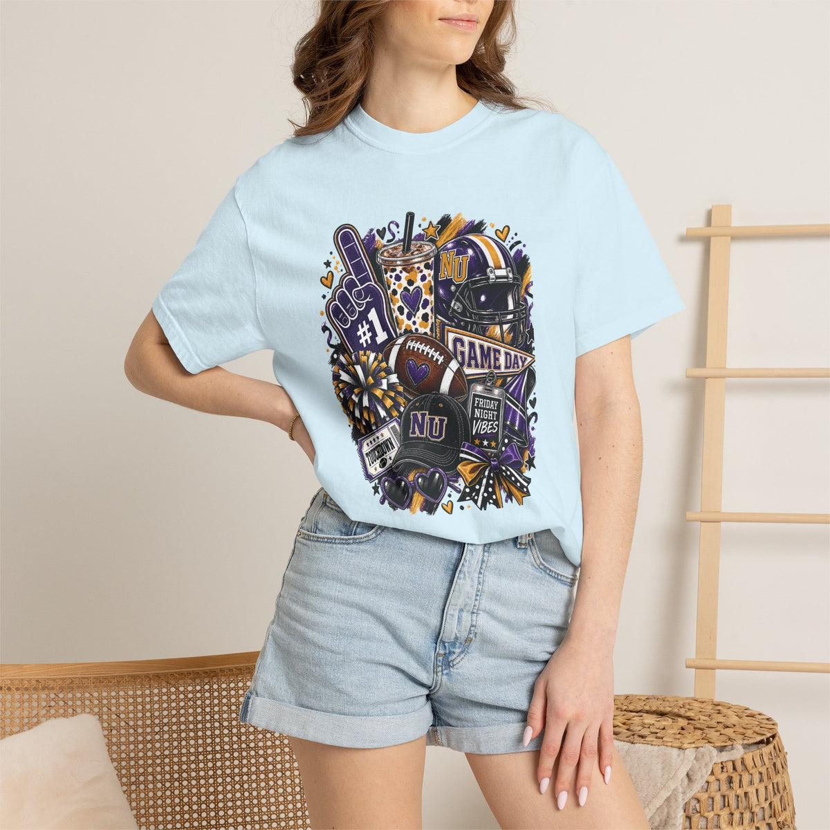 Game Day Football NU Tiger Fan Tee