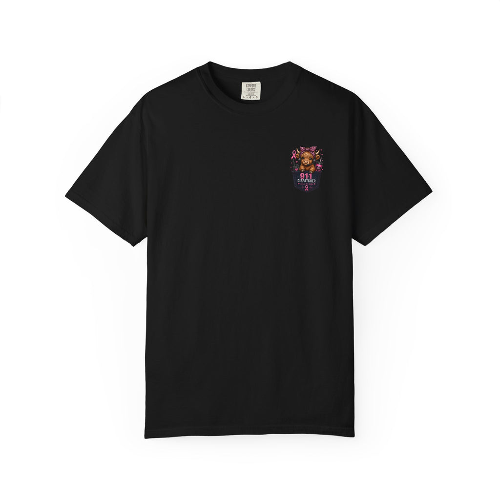 911 Dispatcher T-Shirt - "The Calm Voice in the Chaos" Breast Cancer Awareness
