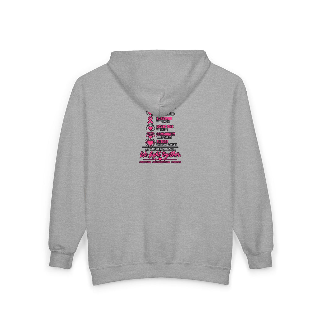 Full Zip Hoodie Pink Breast Cancer Support
