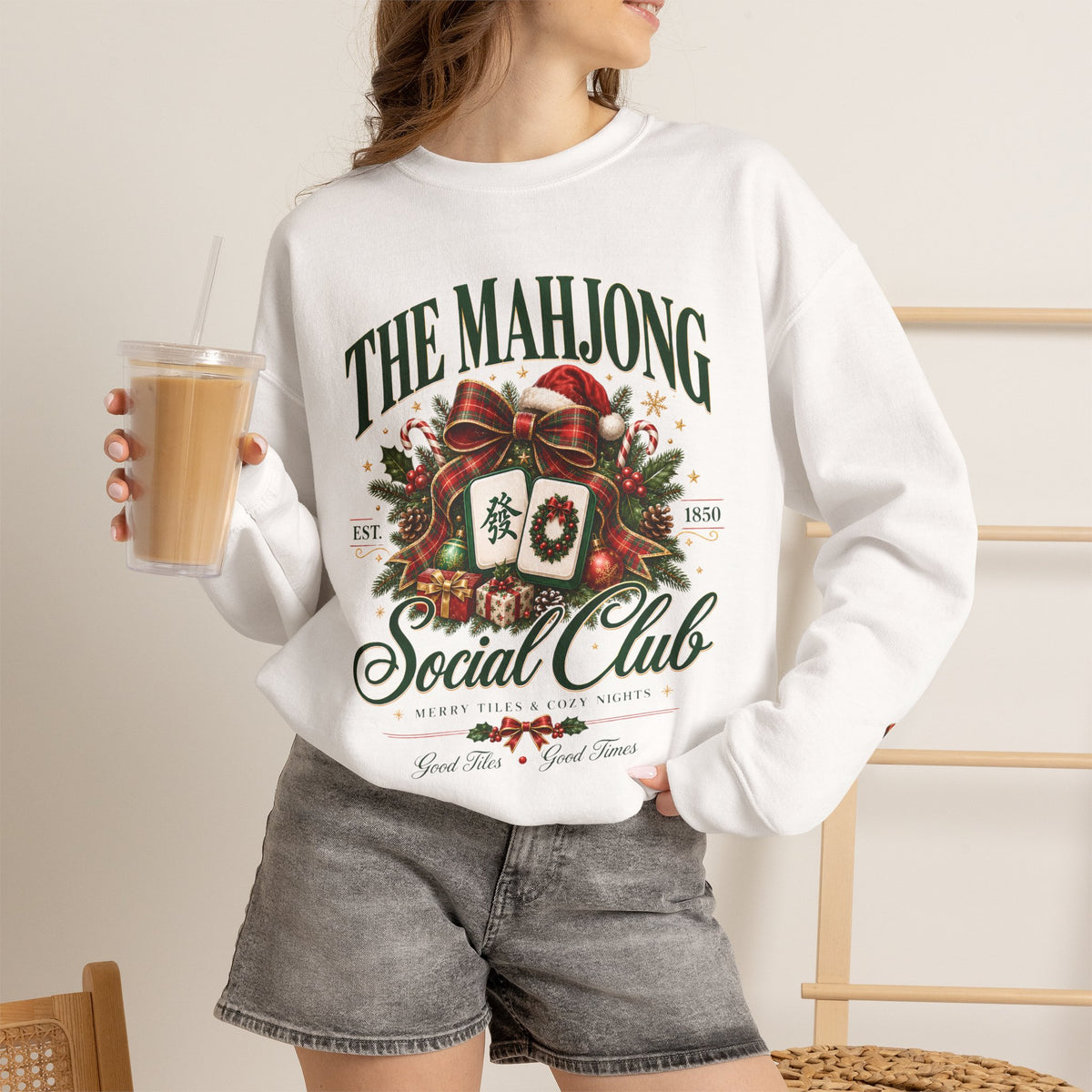 Mahjong Social Club Crewneck - CHRISTMAS