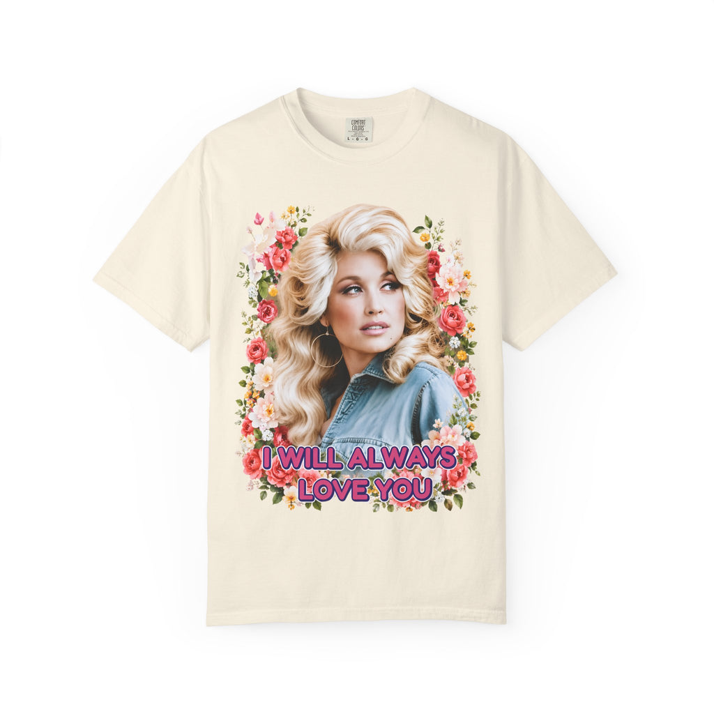 Graphic Tee Retro Floral Portrait I Will Always Love You