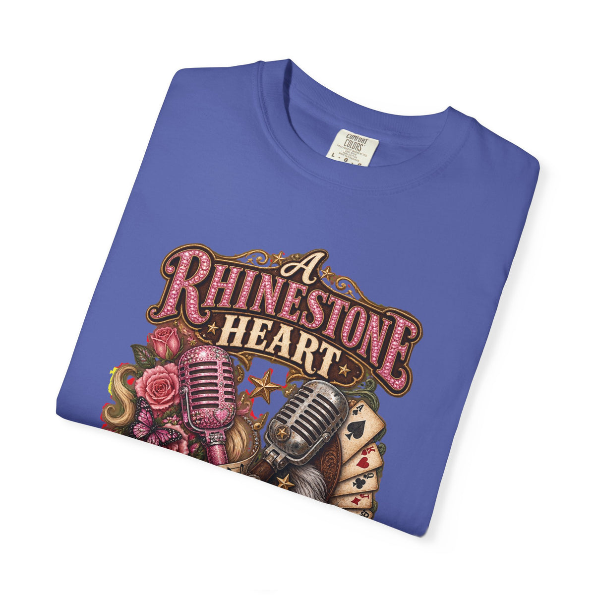 Rhinestone Heart Country Girl T-Shirt Memorial Dolly