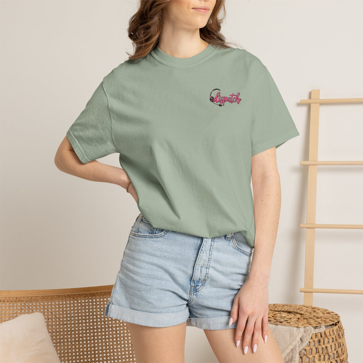 911 Dispatch Pink Ribbon T‑Shirt — Breast Cancer Awareness Dispatcher Tee