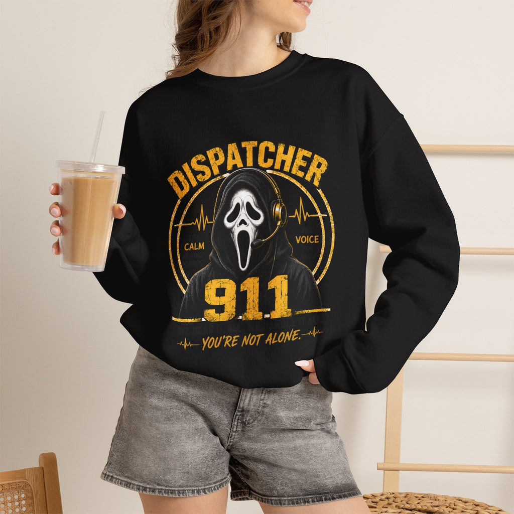 Dispatcher 911 Crewneck Sweatshirt — "We Hear It All, We Handle It All" Support Tee