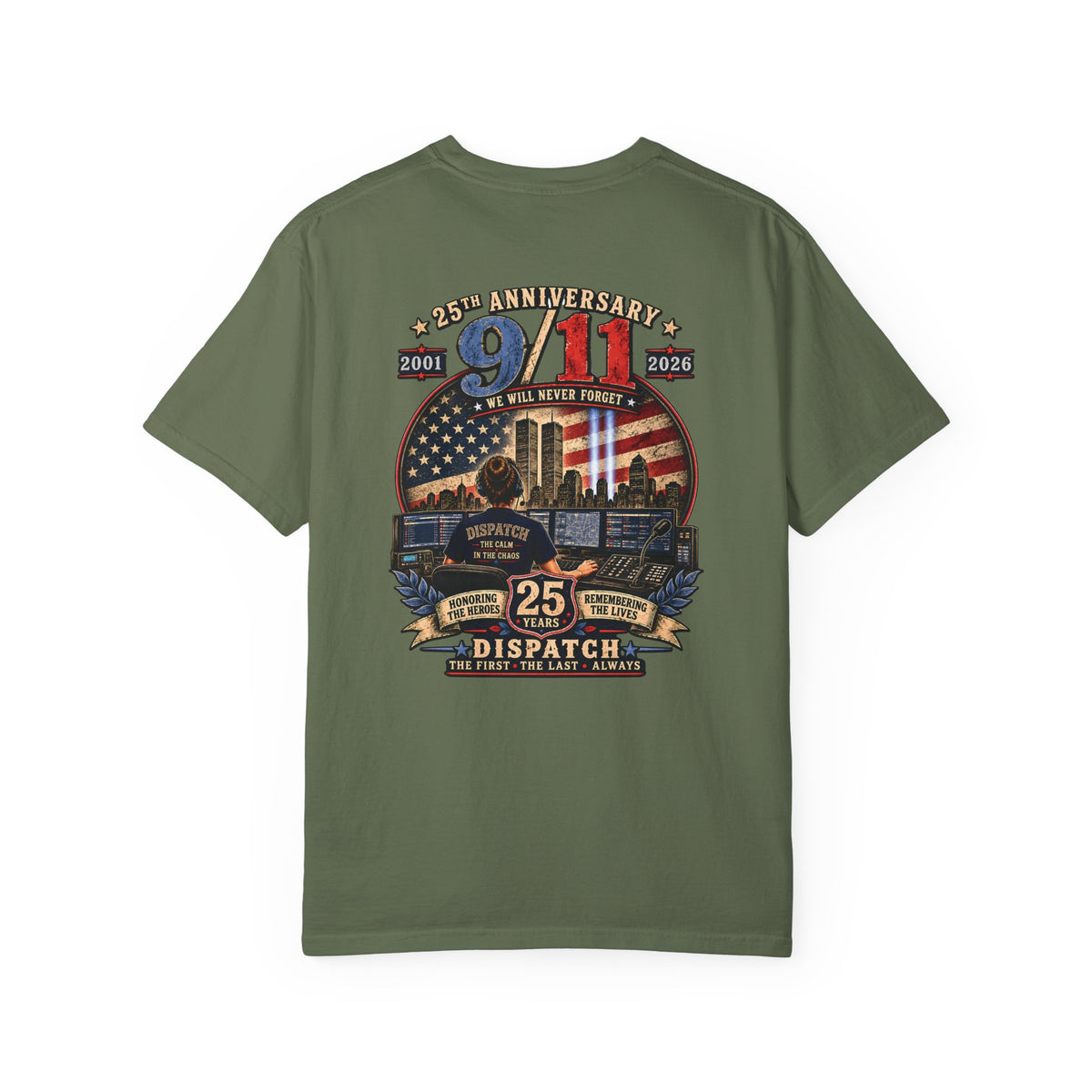 9 11 Memorial 25th Anniversary Tribute Tee 911 Dispatcher