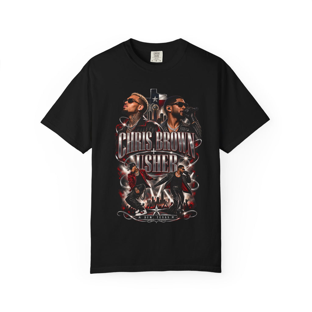 Chris Brown & Usher Concert Tee — Retro R&B Graphic T-Shirt