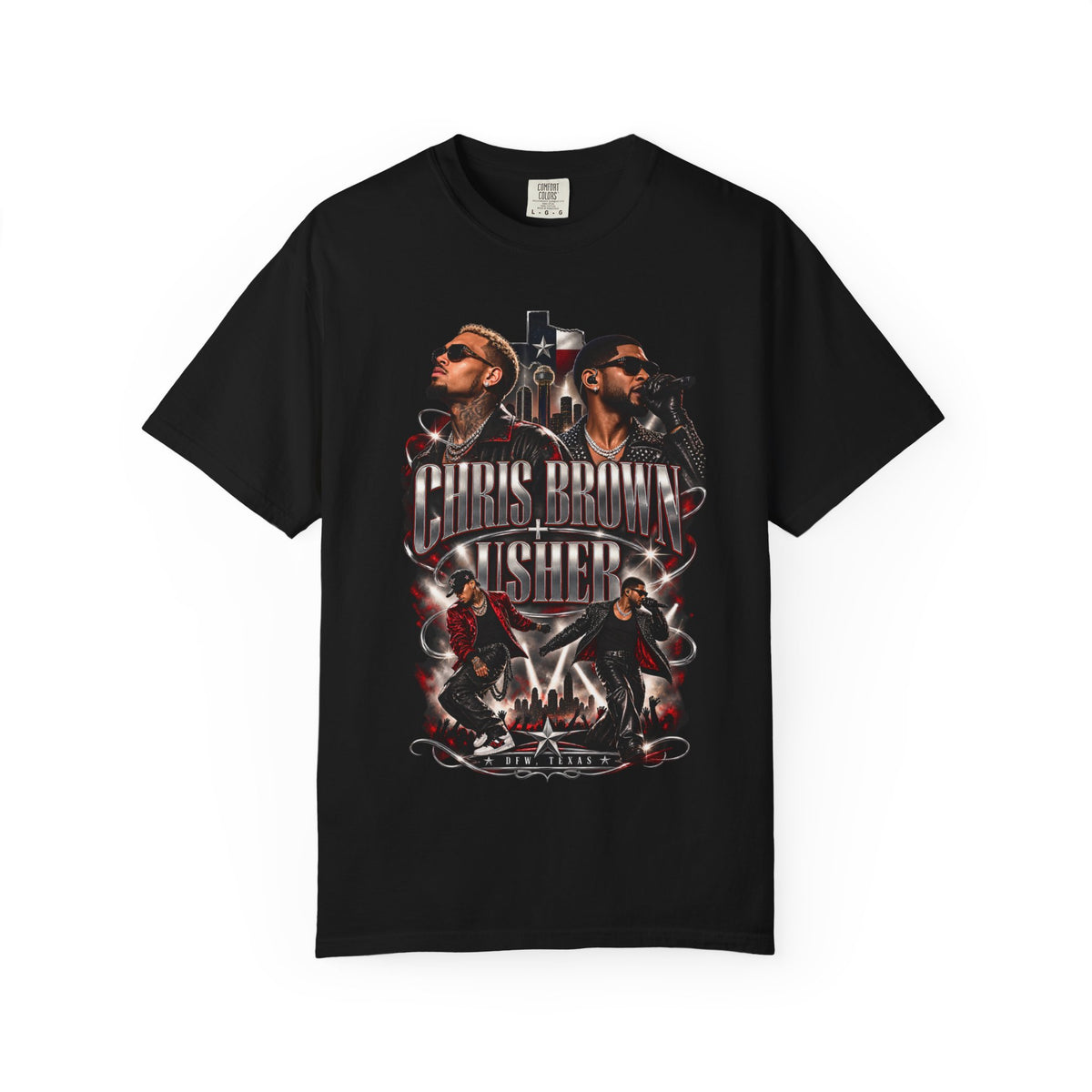 Chris Brown & Usher Concert Tee — Retro R&B Graphic T-Shirt
