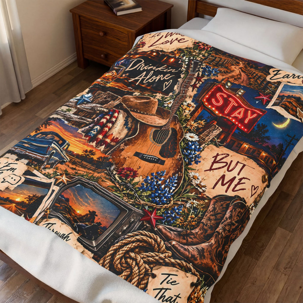 Rustic Country Collage Throw