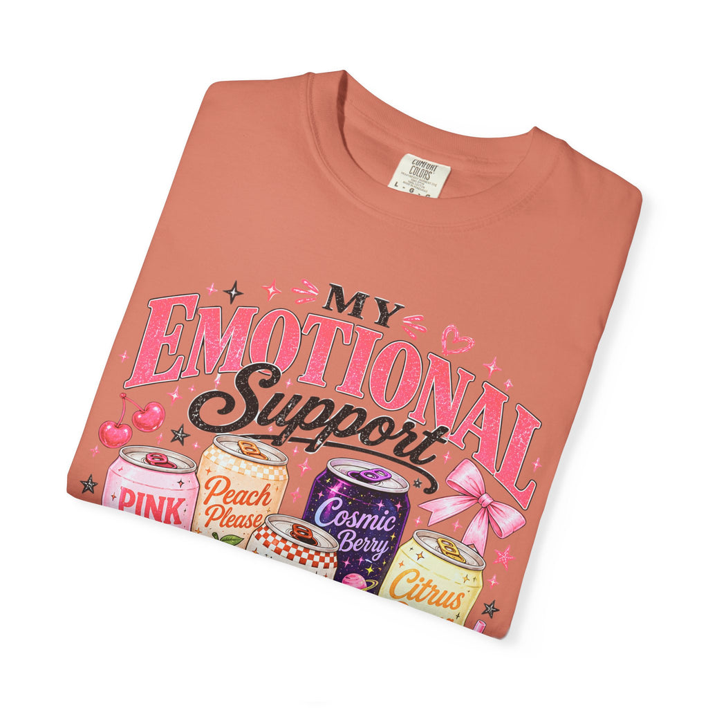 Emotional Support Energy Drinks T-Shirt — Vintage Candy Soda Graphic Tee
