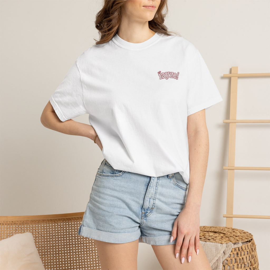 Portrait T‑Shirt — Graphic Tee (Retro Pink Photo Collage)