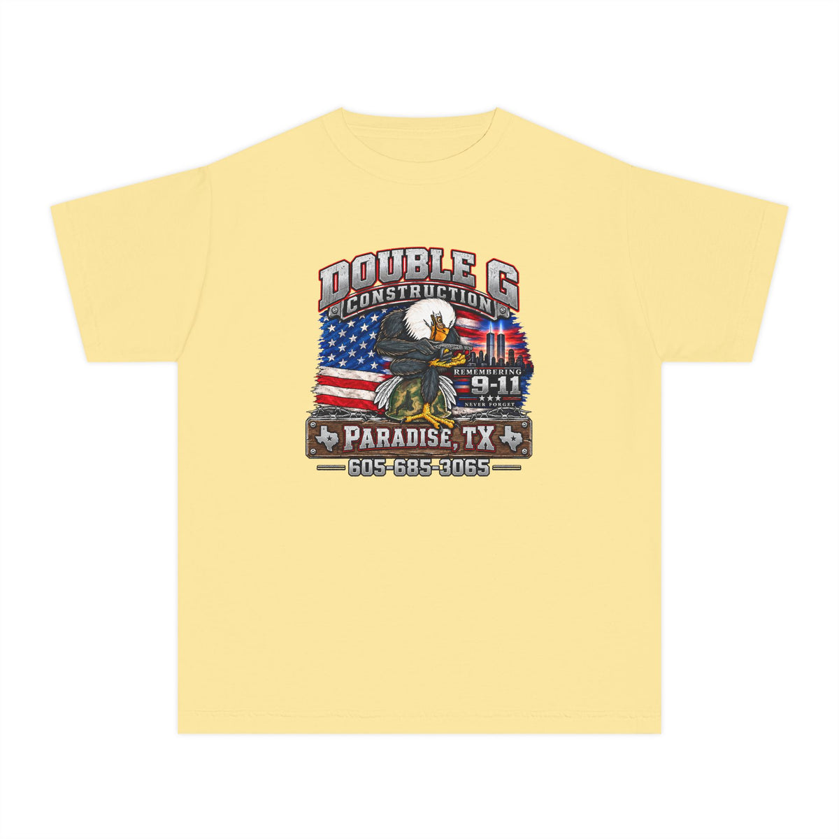Double G Construction 9 11 Tribute Youth Tee