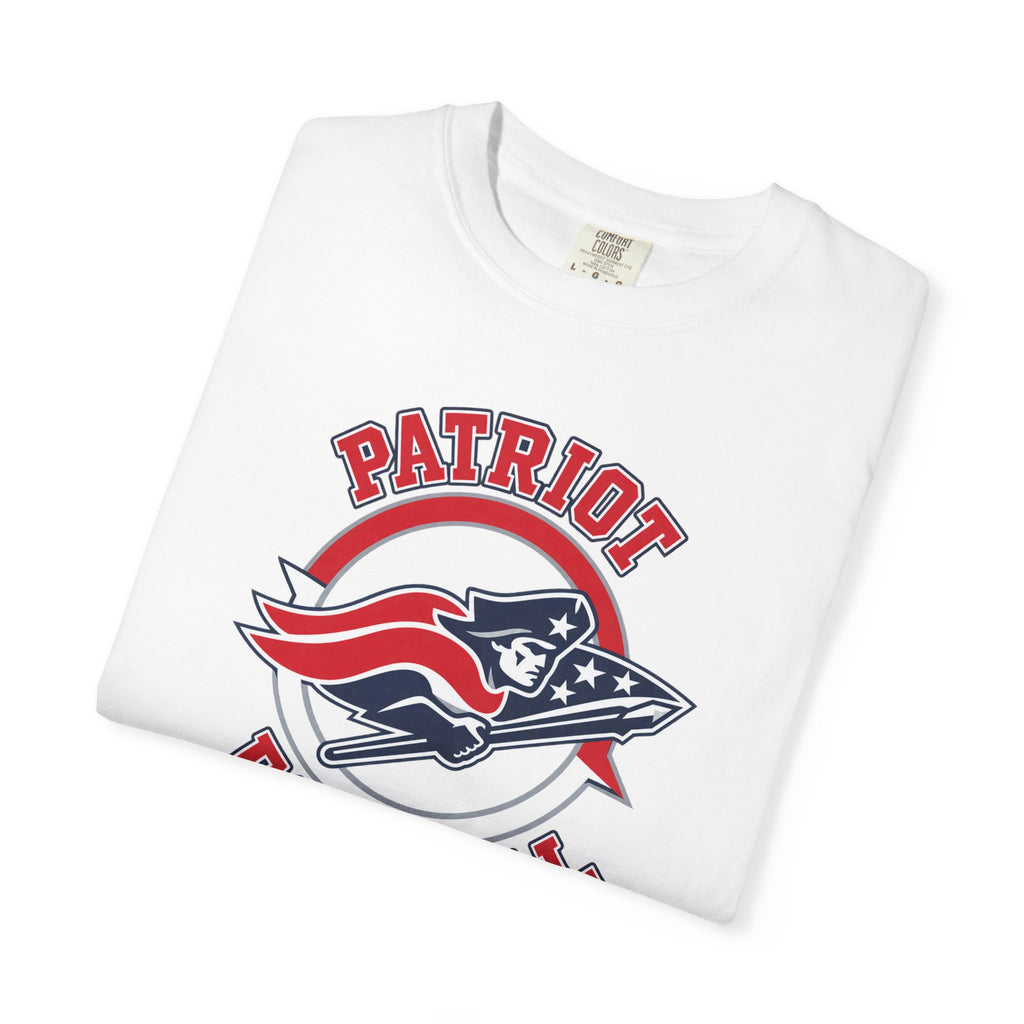 Patriot Football Tee — Vintage American Flag Helmet Crewneck