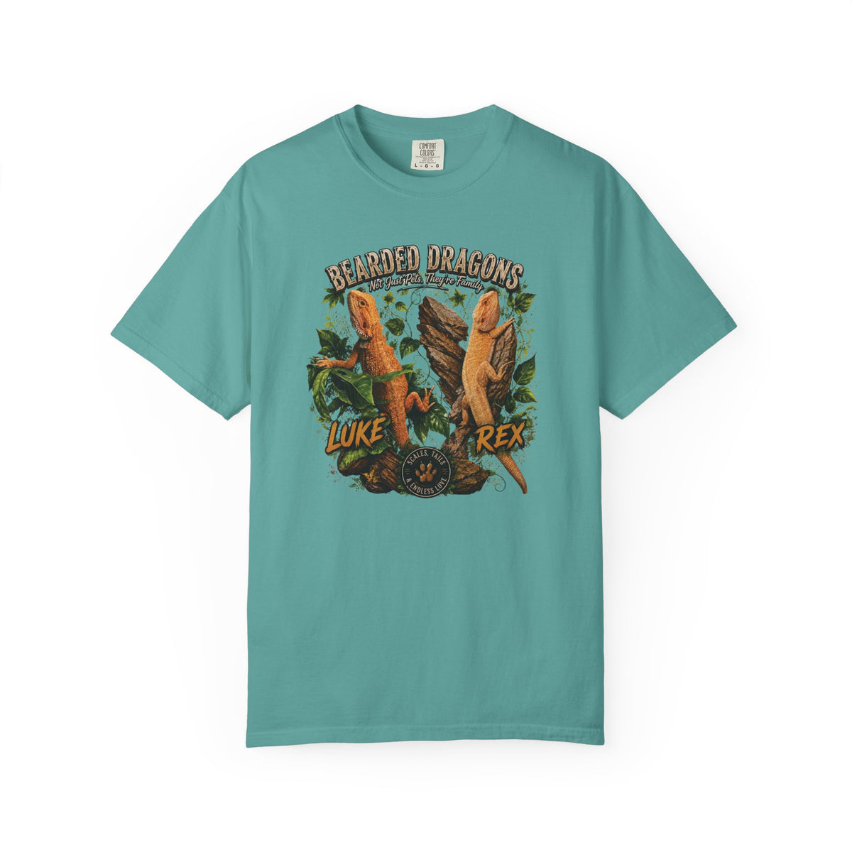 Bearded Dragons Illustration TShirt Luke Rex Reptile Lover Tee