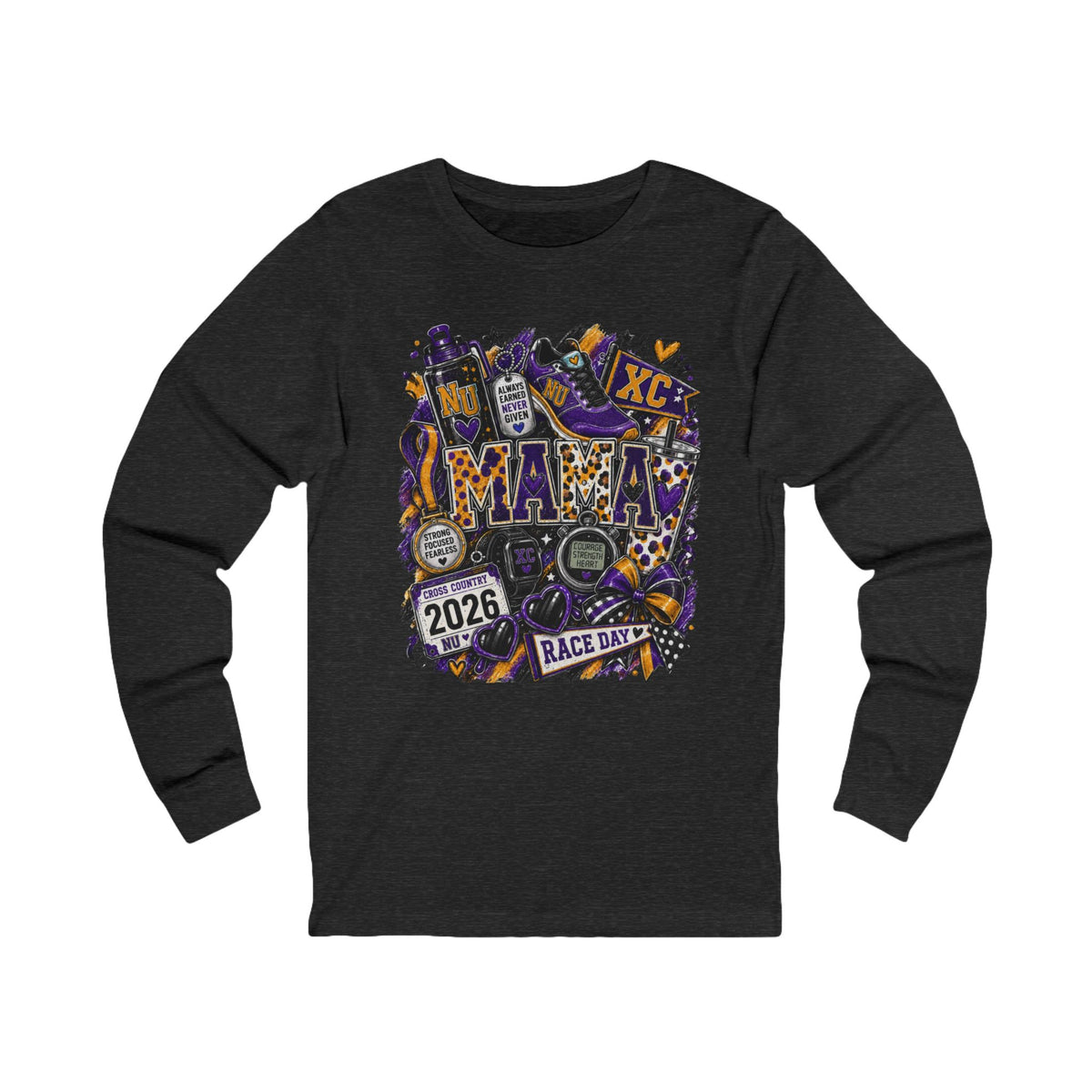 Mama Cross Country Race Day 2026 Long Sleeve Tee