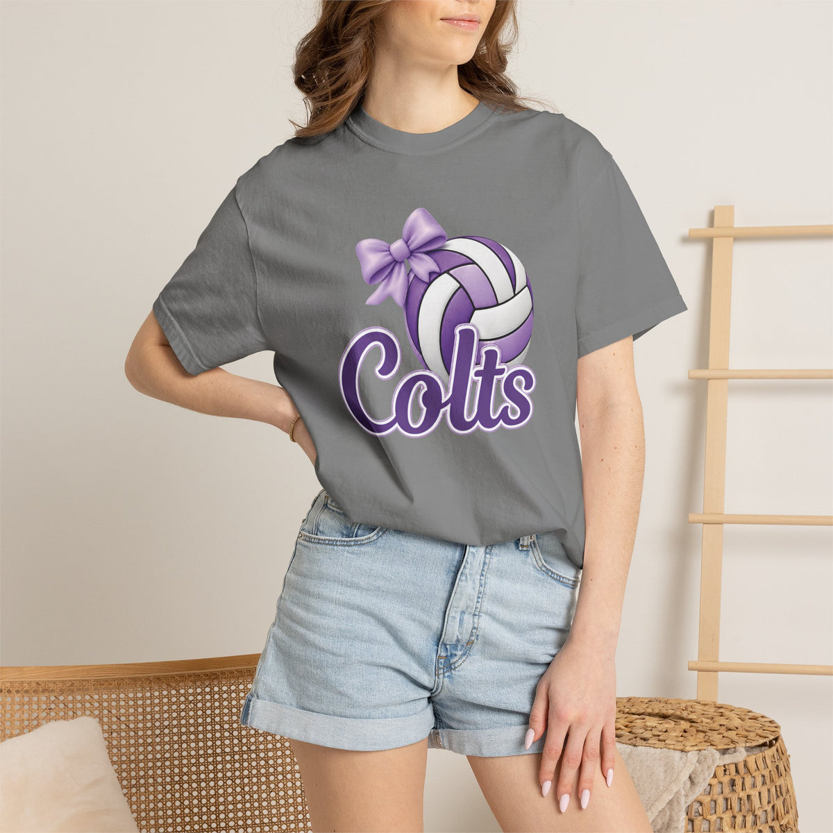 Colts Volleyball Purple Tee