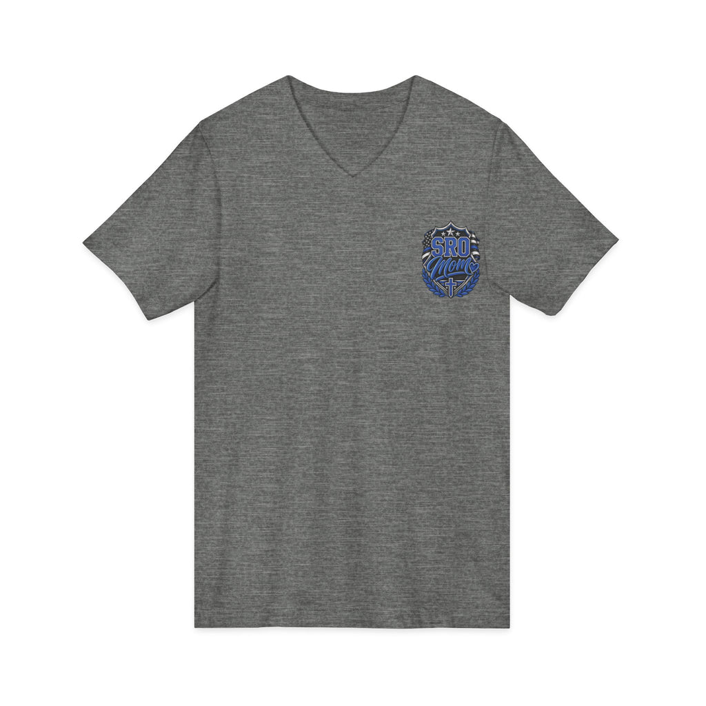 MOM SRO Thin Blue Line V-Neck Tee — "Then I Heard 'Whom Shall I Send?'"