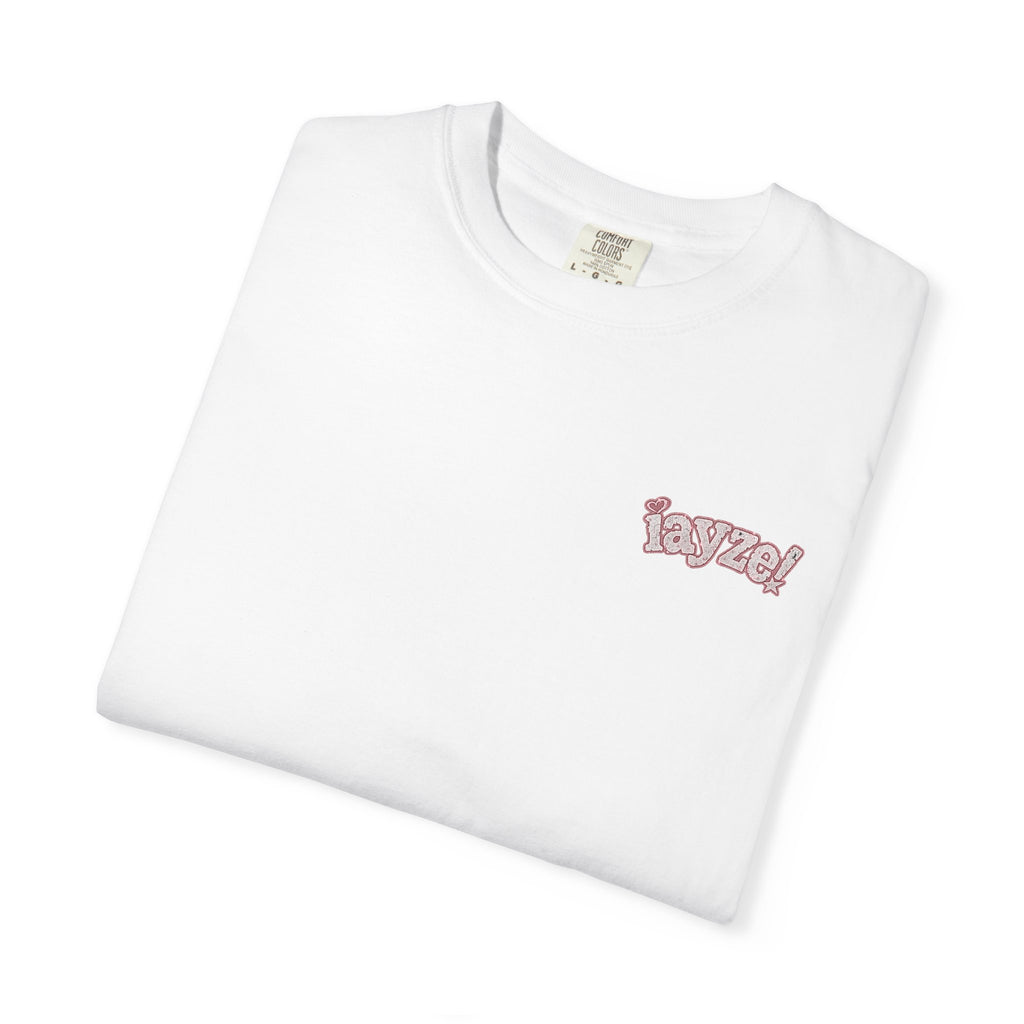 Portrait T‑Shirt — Graphic Tee (Retro Pink Photo Collage)