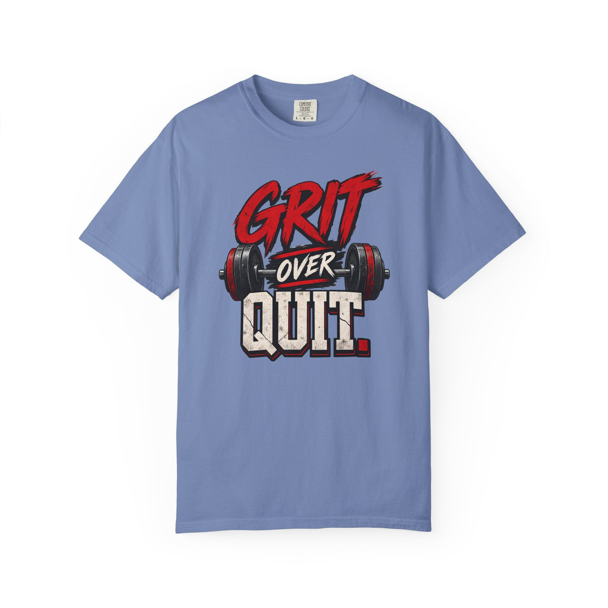 Grit Over Quit TShirt Motivational Weightlifting Gym Tee