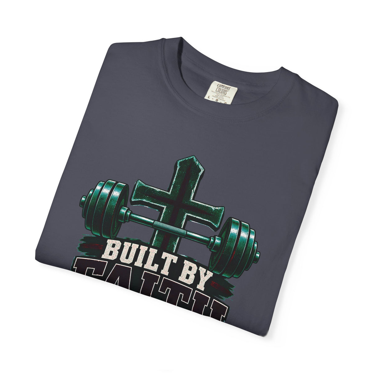 Built by Faith Cross & Barbell T-Shirt