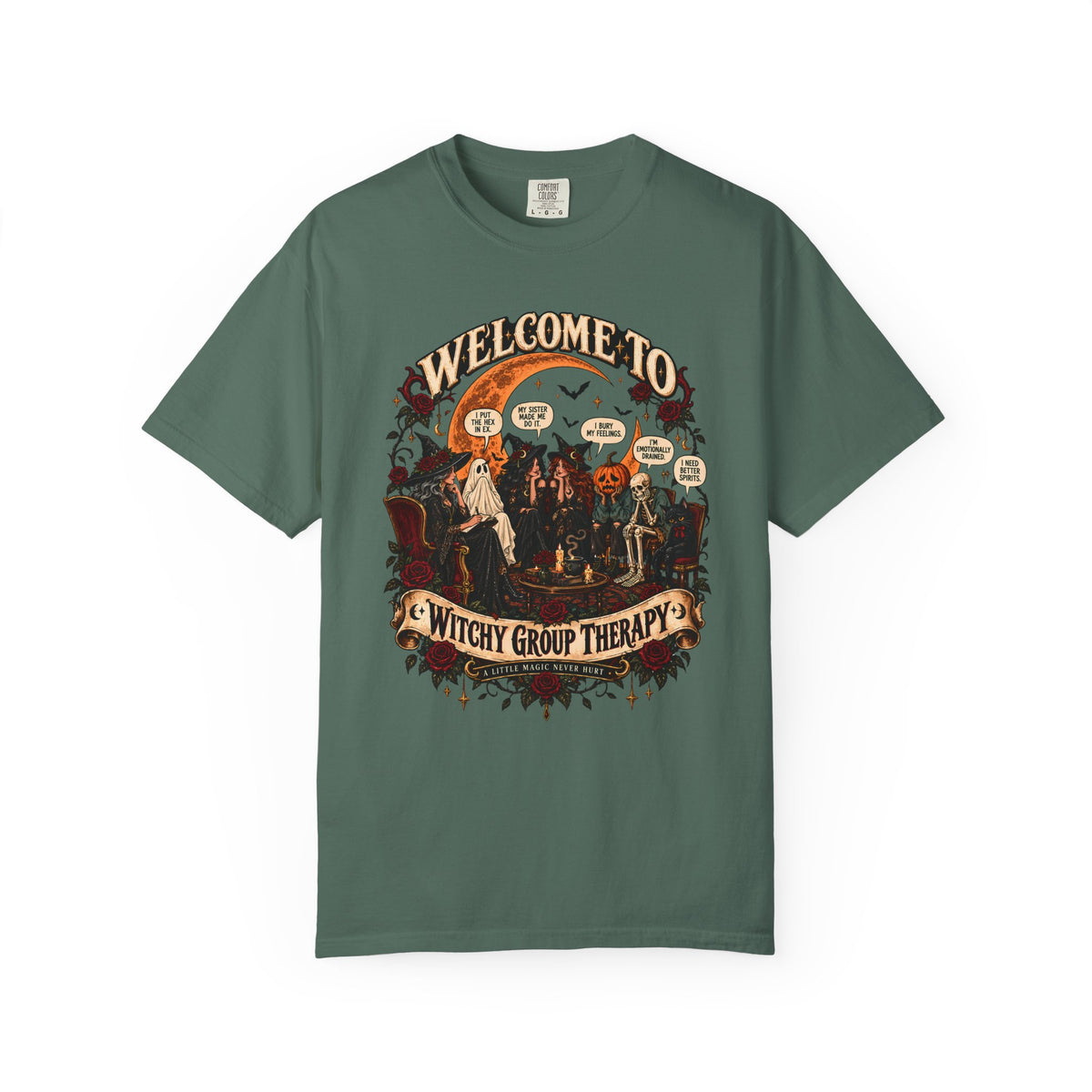 Witchy Group Therapy T-Shirt — "Welcome to Witchy Group Therapy" Retro Halloween Tee