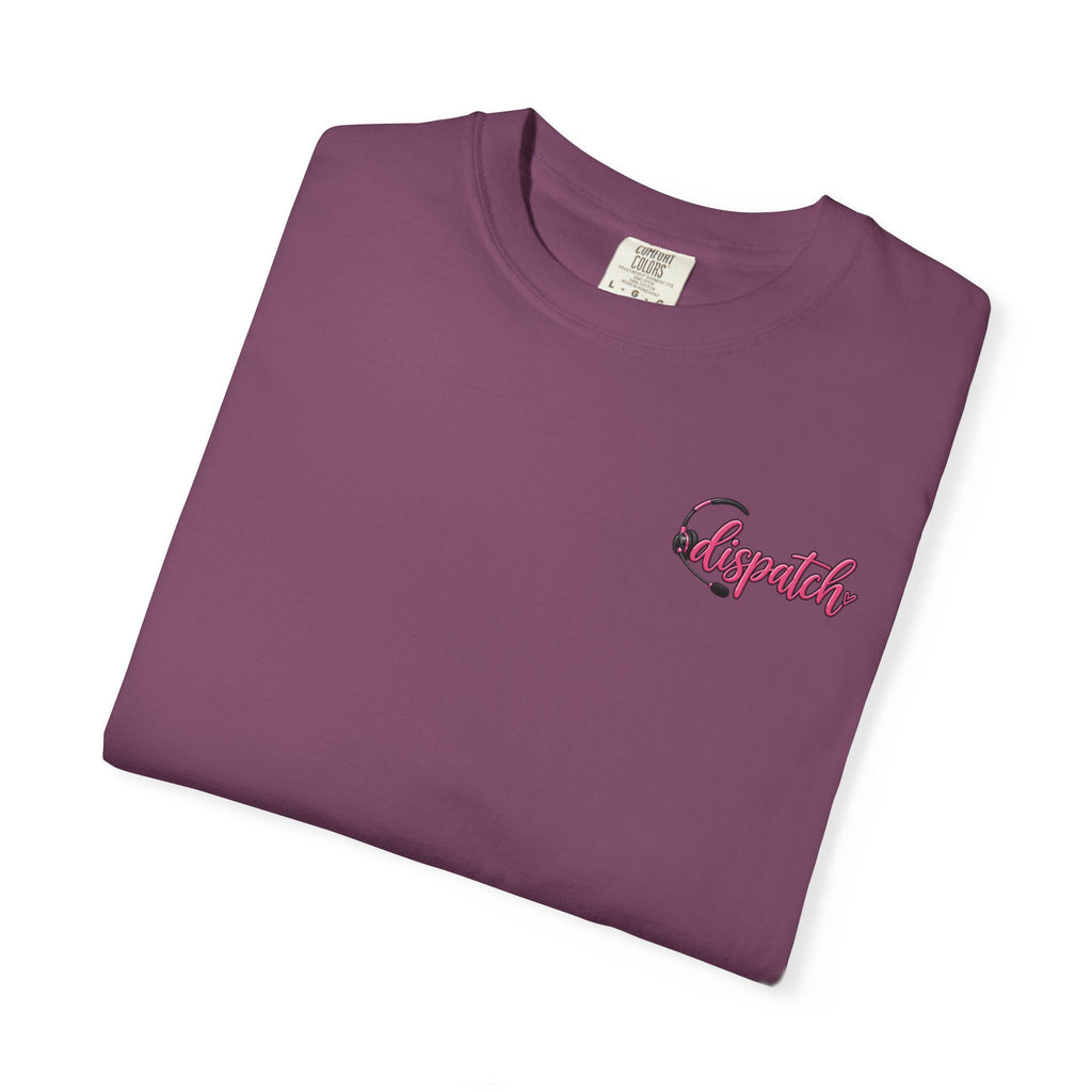 911 Dispatch Pink Ribbon T‑Shirt — Breast Cancer Awareness Dispatcher Tee