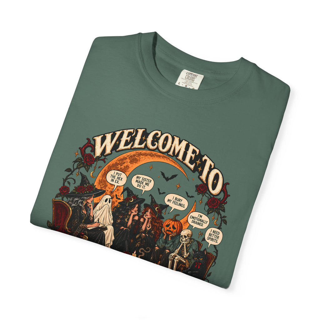 Witchy Group Therapy T-Shirt — "Welcome to Witchy Group Therapy" Retro Halloween Tee