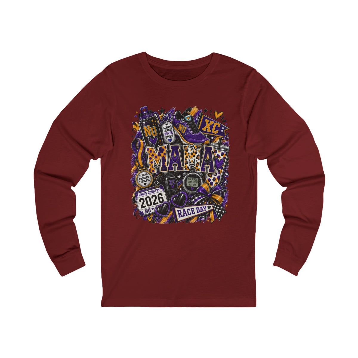 Mama Cross Country Race Day 2026 Long Sleeve Tee