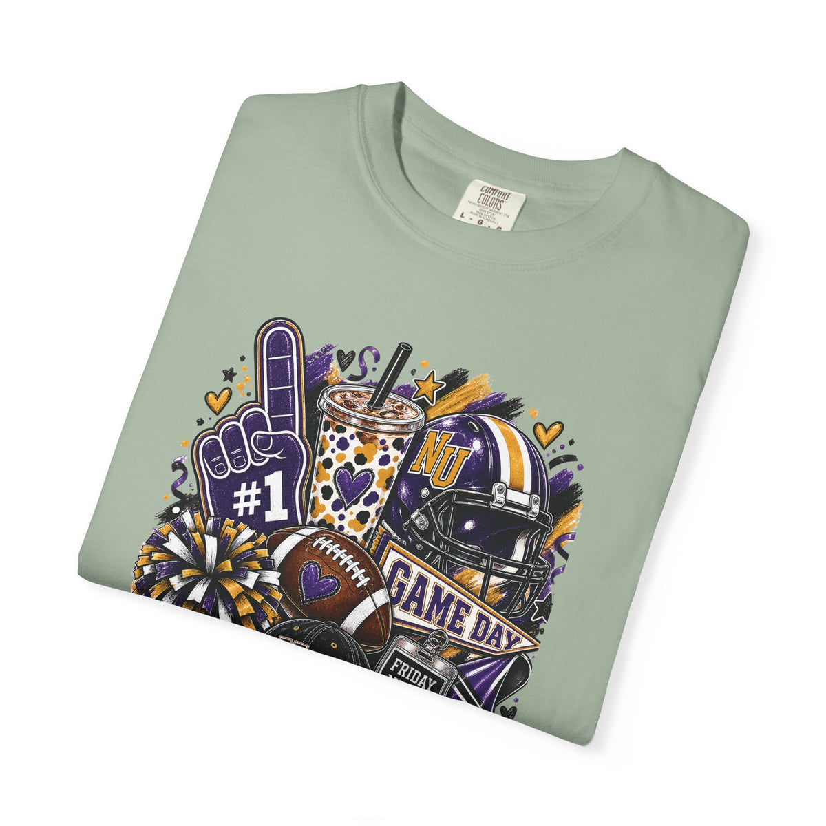 Game Day Football NU Tiger Fan Tee