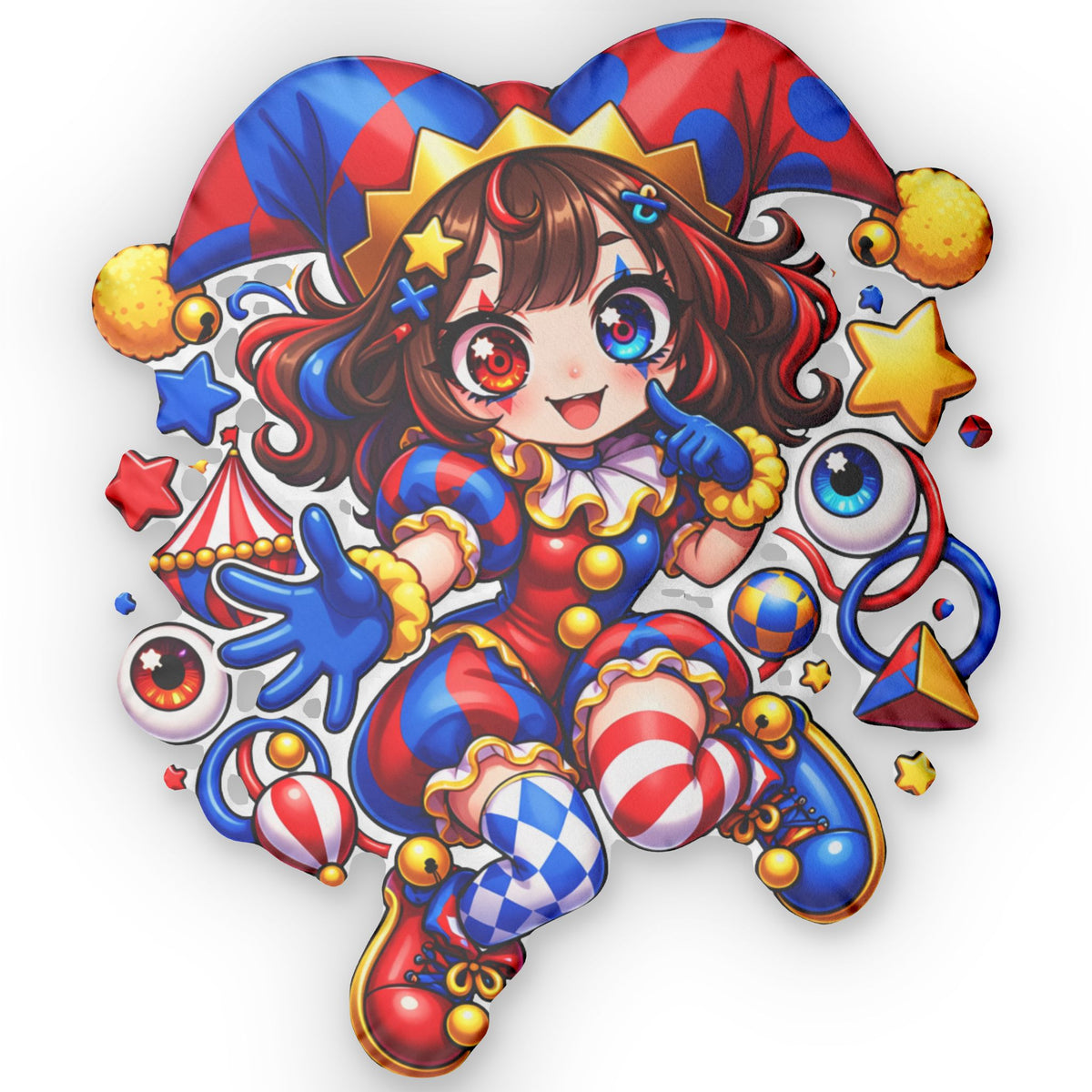 Jester Girl Custom Shaped Pillow — The Amazing Digital Circus