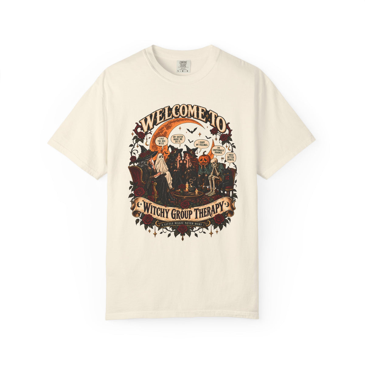 Witchy Group Therapy T-Shirt — "Welcome to Witchy Group Therapy" Retro Halloween Tee